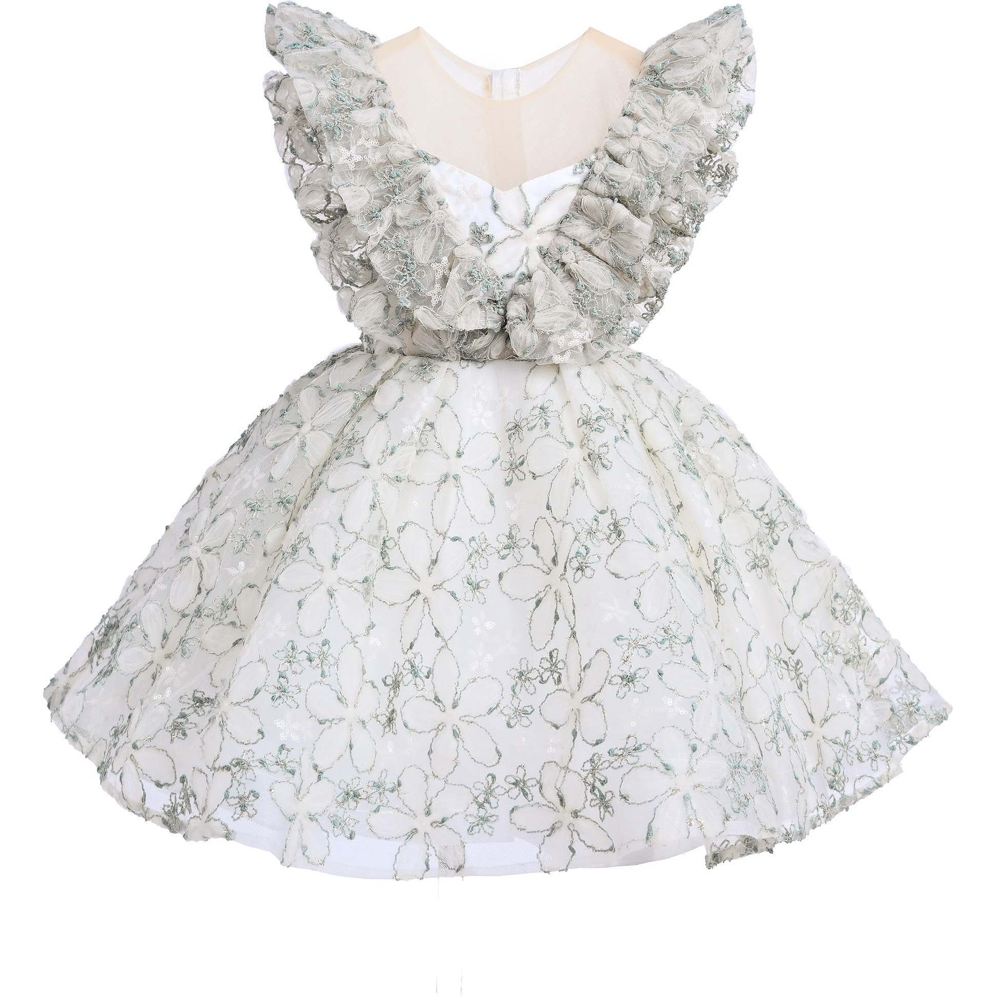 Floral Honeydale Dress, Green - Dresses - 1
