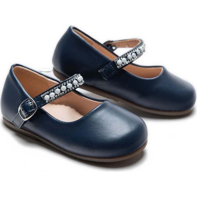 Margot Pearl Band Flats, Navy - Mary Janes - 3