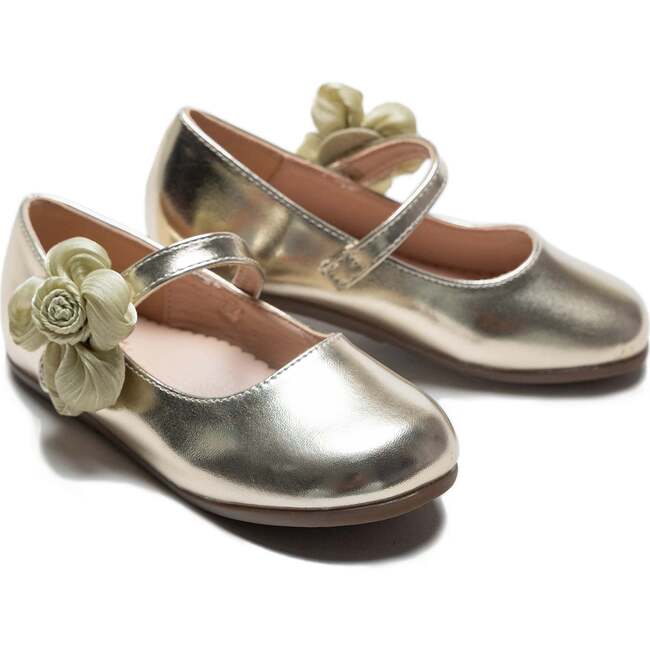 Yasmine Blooming Flats, Gold - Mary Janes - 2