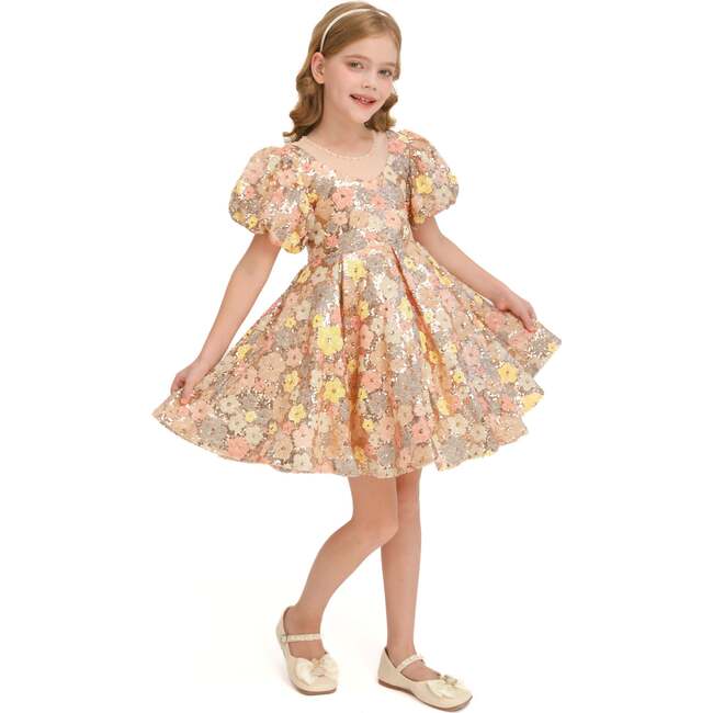 Blossom Lamore Dress, Champagne - Dresses - 3