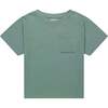 Short Sleeve Tee Shirt Boy, Sea Mist - Shirts - 1 - thumbnail
