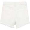 Lucy Shorts High Rise Cut Off, White Frayed - Shorts - 2