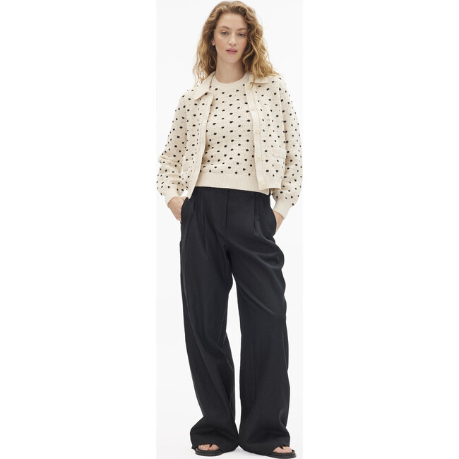 Veronica Cardigan, Cream/Black - Cardigans - 2