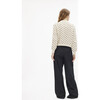 Veronica Cardigan, Cream/Black - Cardigans - 4