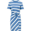 Short Striped Cody Dress, French Blue/Cream - Dresses - 1 - thumbnail