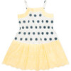 Mini Teddy Dress, Yellow/Navy Multi - Dresses - 1 - thumbnail