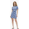 Short Striped Cody Dress, French Blue/Cream - Dresses - 2