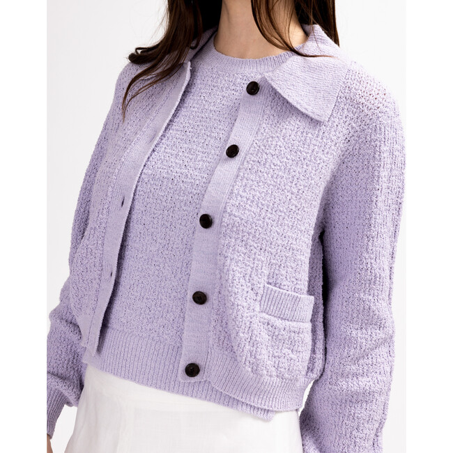 Veronica Cardigan, Lilac - Cardigans - 5