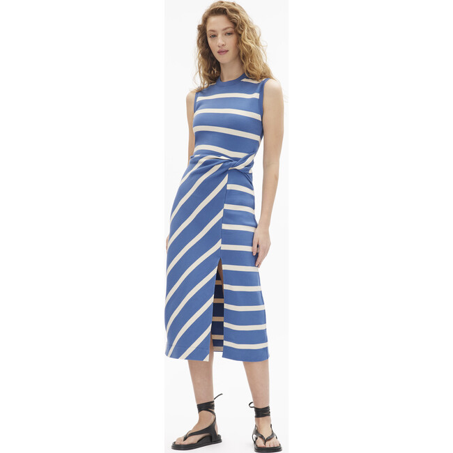 Sleeveless Striped Cody Dress, French Blue/Cream - Dresses - 2