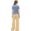 Short Sleeve Carlita Top, French Blue/Cream - T-Shirts - 4