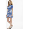 Short Striped Cody Dress, French Blue/Cream - Dresses - 3