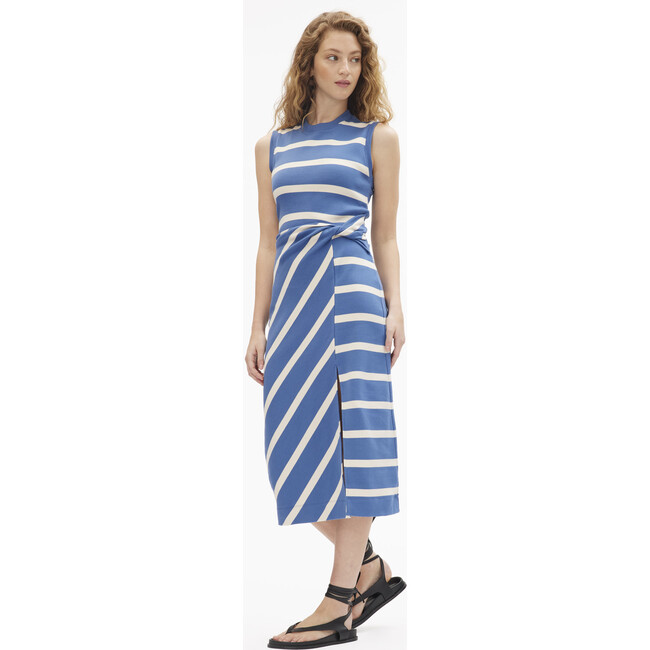 Sleeveless Striped Cody Dress, French Blue/Cream - Dresses - 3