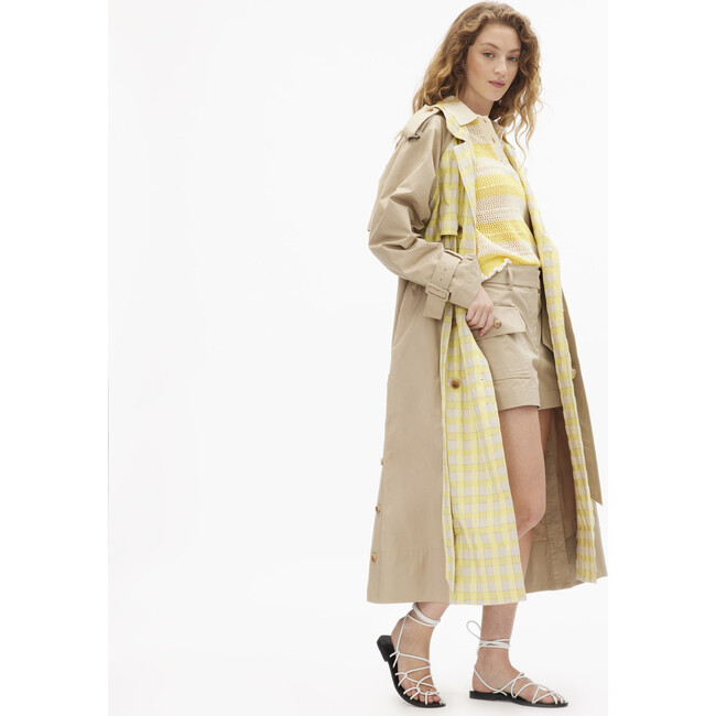 Sawyer Coat, Dark Khaki/Lemon Multi - Coats - 3