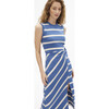 Sleeveless Striped Cody Dress, French Blue/Cream - Dresses - 4