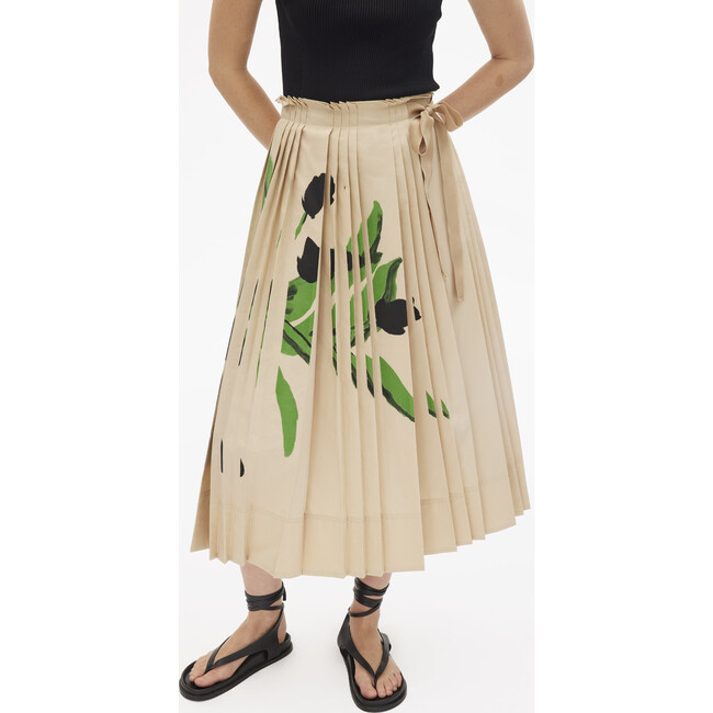 Shayla Skirt, Light Khaki Multi - Skirts - 5