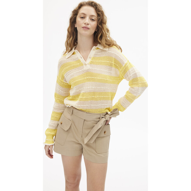 Quinn Sweater, Lemon/Ivory Multi - Sweaters - 5