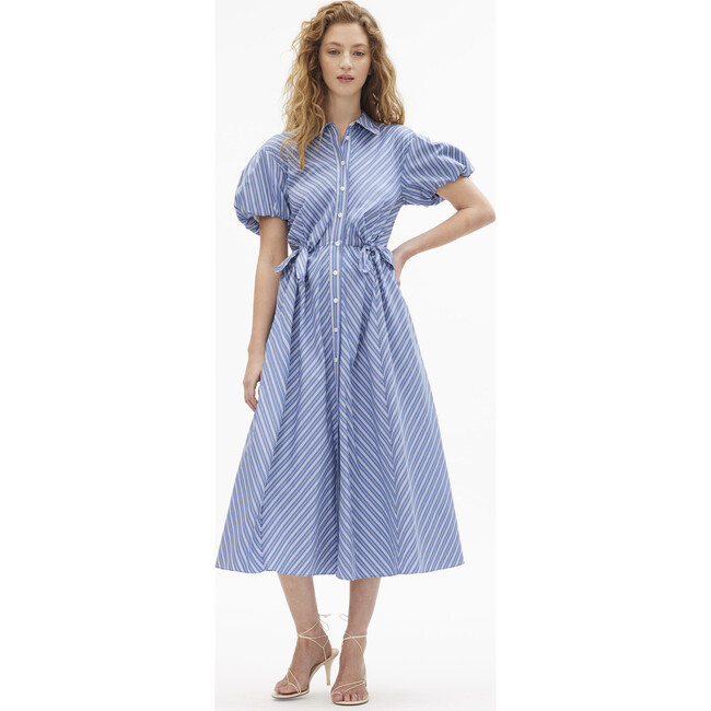 Elza Dress, French Blue/White Multi - Dresses - 2