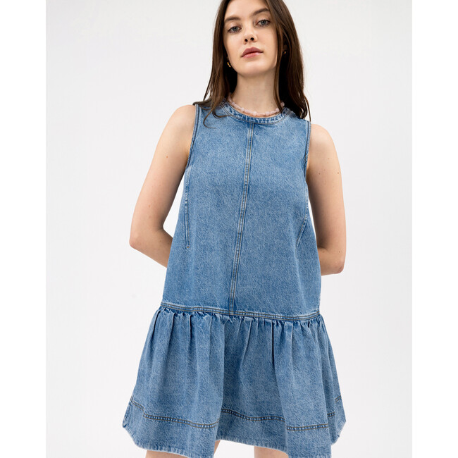 Cynthia Dress, Light Indigo Blue - Dresses - 5