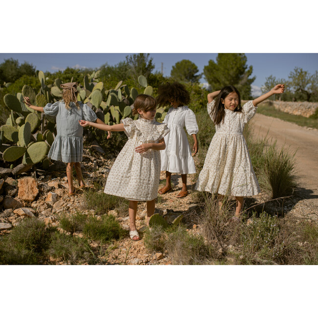 Madelaine Dress, Cream Flower - Dresses - 8