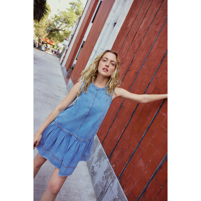 Cynthia Dress, Light Indigo Blue - Dresses - 8