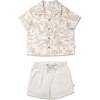 Organic Shirt & Shorts Set, Wild Tropics - Mixed Apparel Set - 1 - thumbnail