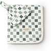 Organic Swaddle Blanket & Hat Set, Chequered - Swaddles - 1 - thumbnail