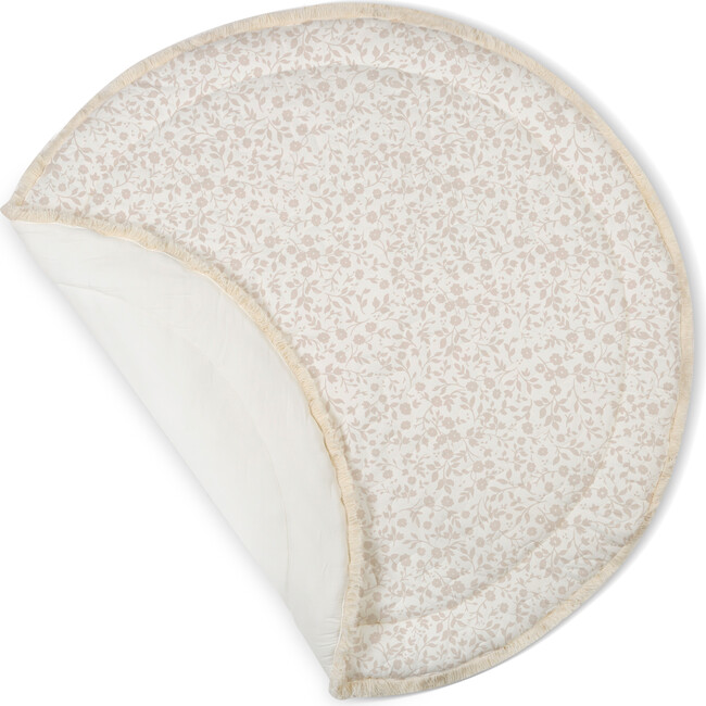 Organic Cotton Quilted Play Mat, Gardenia - Playmats - 2