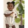 Organic Short Sleeve Bubble Romper, Mod Dots - Rompers - 2