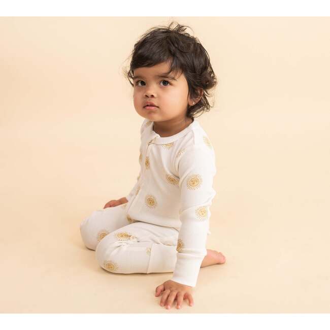 Organic 2-Way Zip Romper, Summer Sun - Rompers - 2