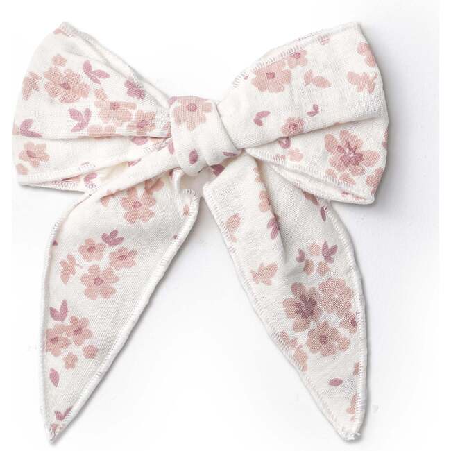 Organic Hair Bow Clip, Petit Floral