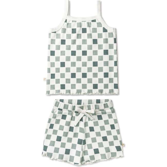 Organic Spaghetti Top & Short Set, Chequered