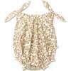Organic Tie Shoulder Bubble Romper, Tuscan Bloom - Rompers - 1 - thumbnail