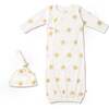 Organic Kimono Infant Sleep Gown, Summer Sun - Nightgowns - 1 - thumbnail