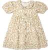 Organic Puff Sleeve Collar Dress, Tuscan Bloom - Dresses - 1 - thumbnail