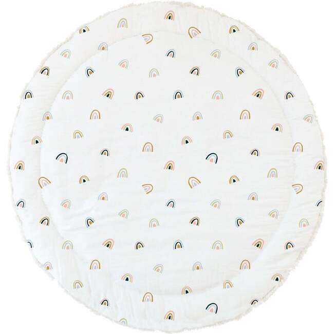 Organic Cotton Quilted Play Mat, Rainbow