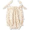 Organic Tie Shoulder Bubble Romper, Gardenia - Rompers - 1 - thumbnail