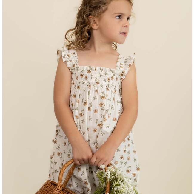 Organic Smocked Sundress, Fleur - Dresses - 2
