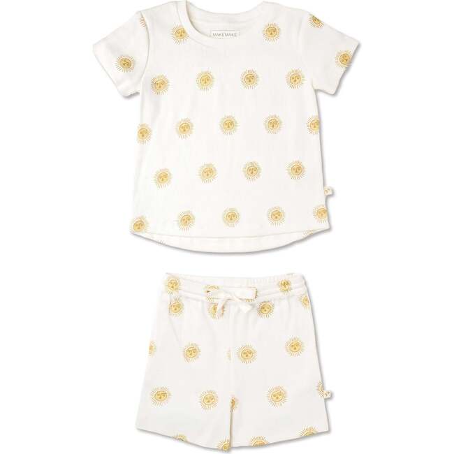 Organic Tee & Shorts Set, Summer Sun