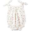Organic Tie Shoulder Bubble Romper, English Roses - Rompers - 1 - thumbnail