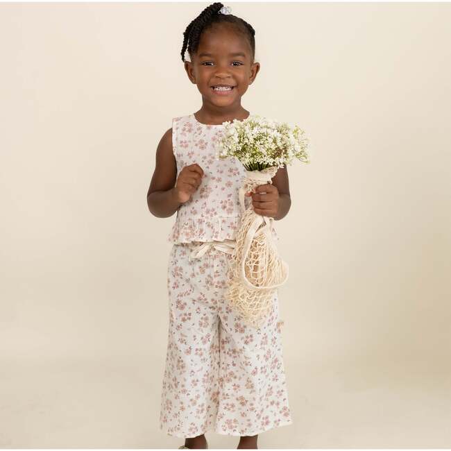Organic Ruffle Top & Pants Set, Petit Floral - Mixed Apparel Set - 2