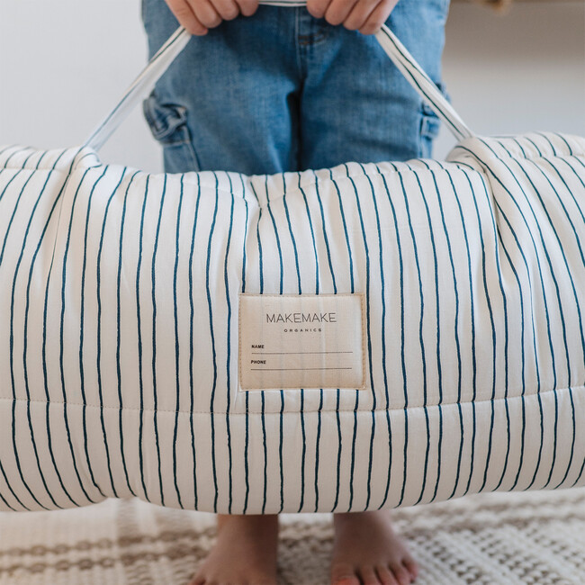 Organic Cozy Comfort Nap Mat, Navy Stripes - Nap Mats - 4