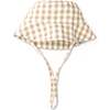 Organic Bucket Sun Hat, Brown Chequered - Sun Hats - 1 - thumbnail