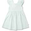 Organic Flutter Summer Dress, Green Stripes - Dresses - 1 - thumbnail
