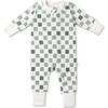 Organic 2-Way Zip Romper, Chequered - Rompers - 1 - thumbnail