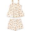 Organic Peplum Top & Shorts Set, Mandarin - Mixed Apparel Set - 1 - thumbnail