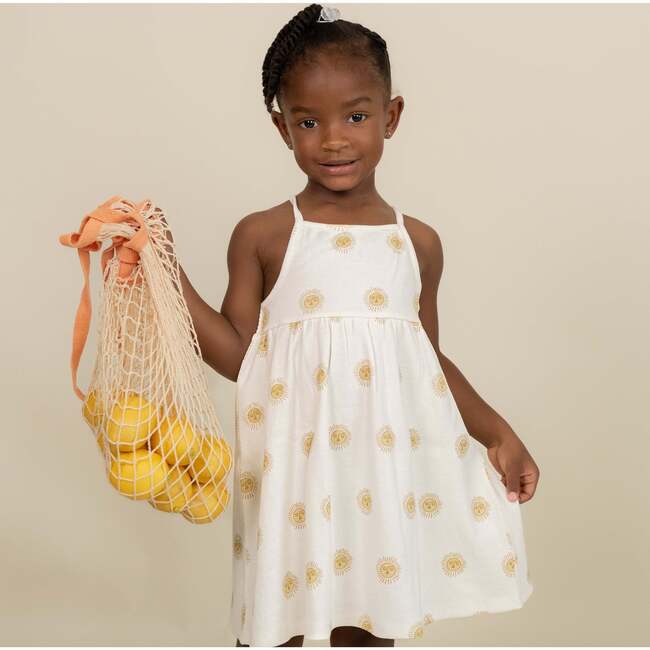 Organic Tie Back Strap Dress, Summer Sun