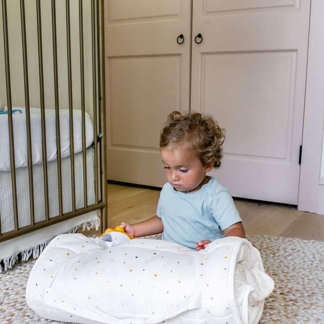 Organic Cozy Comfort Nap Mat, Dotty - Nap Mats - 5