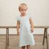 Organic Flutter Summer Dress, Green Stripes - Dresses - 2