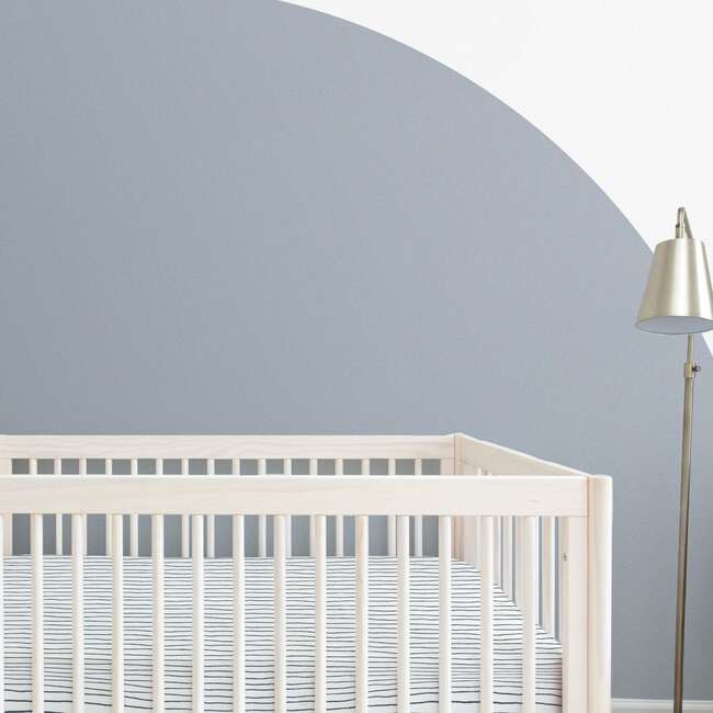 Organic Crib Sheet, Cobi Blue Stripes - Crib Sheets - 2