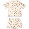 Organic Raglan Shirt & Shorts Set, Mandarin - Mixed Apparel Set - 1 - thumbnail